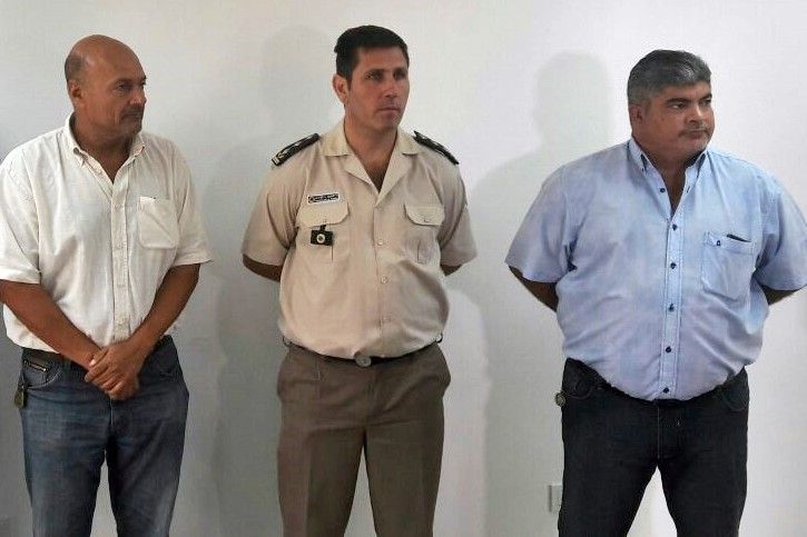En la foto Rainone,  marotti  y Guinchinau