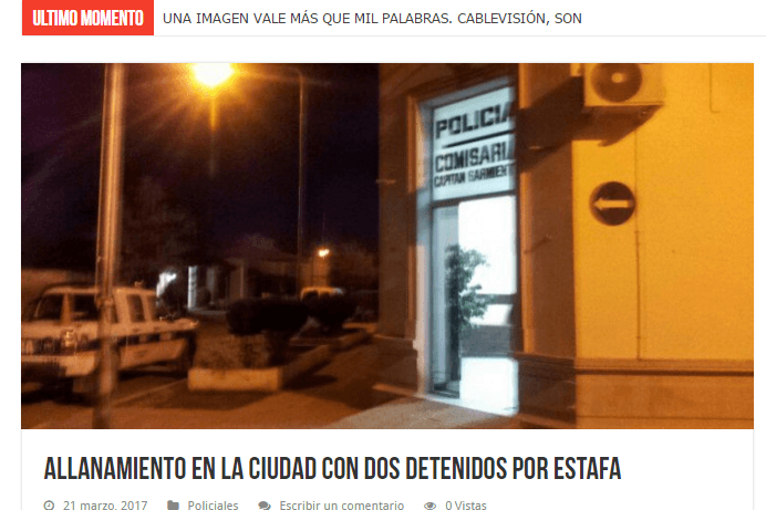 medios locales cubrieron la noticia en Capit&aacute;n Sarmiento