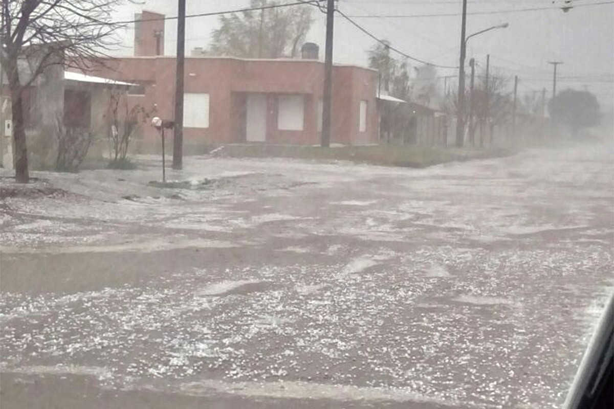 Granizo en Huinca