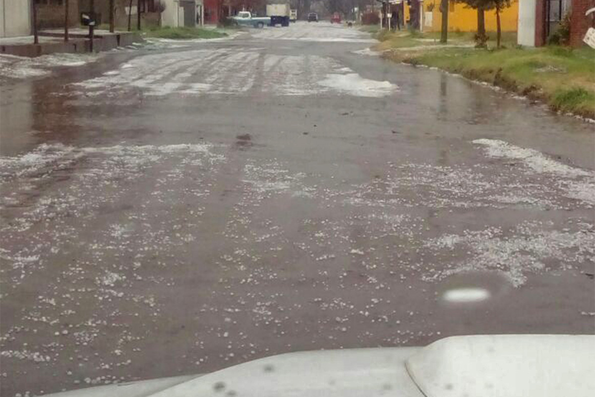 Granizo en Huinca