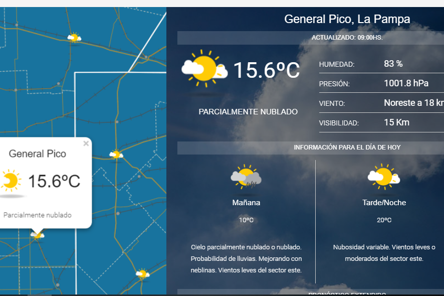 Mirá cómo va a estar el tiempo el fin de semana