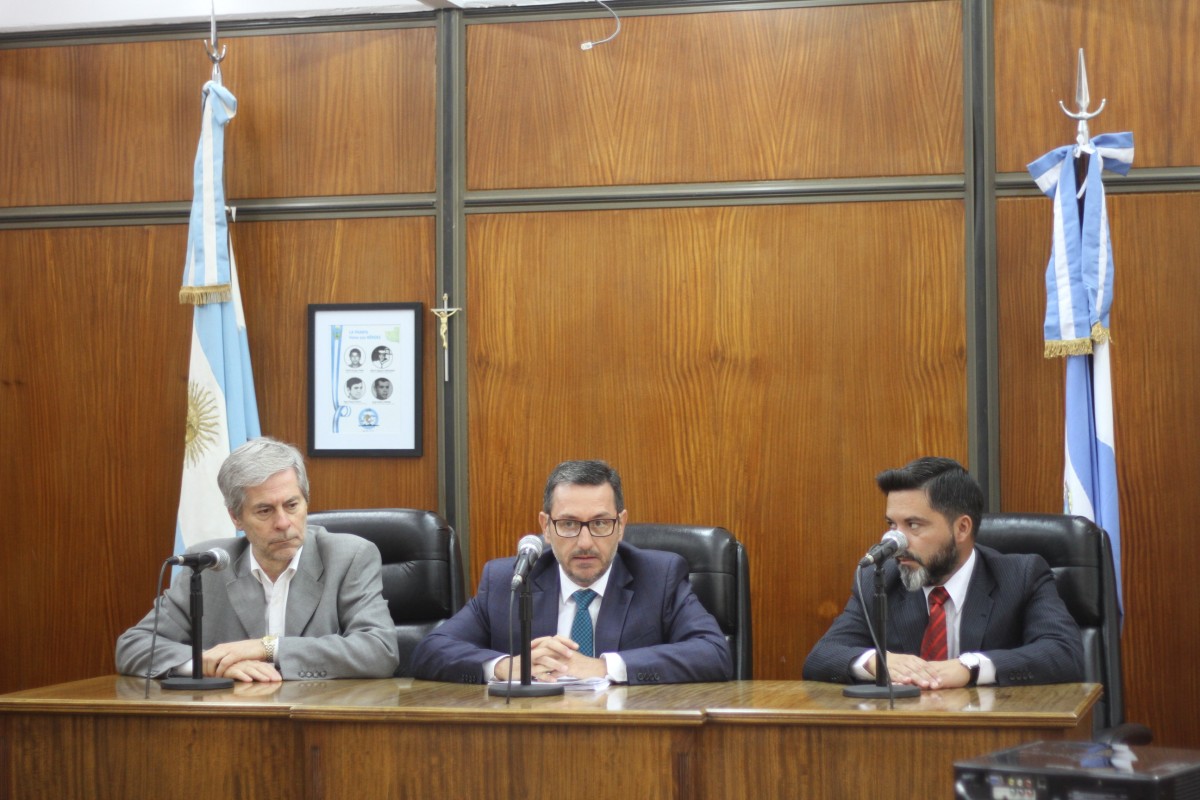 Jueces Florentino Rubio, Marcelo Pagano y Heber Pregno