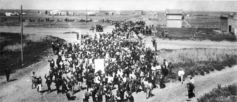 Manifestaci&oacute;n p&uacute;blica de piquenses durante el a&ntilde;o 1912