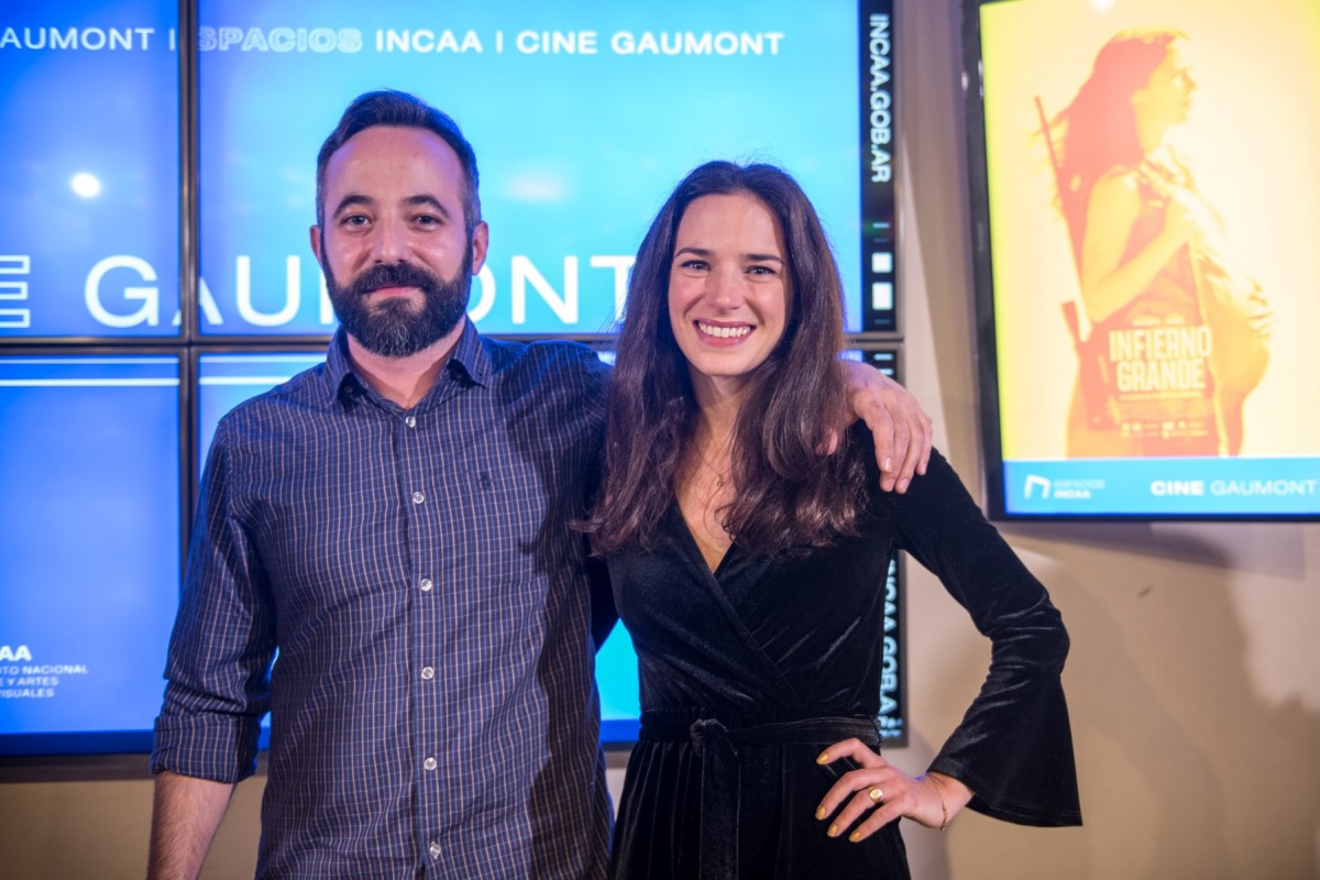 Alberto Romero junto a la protagonista Guadalupe Docampo