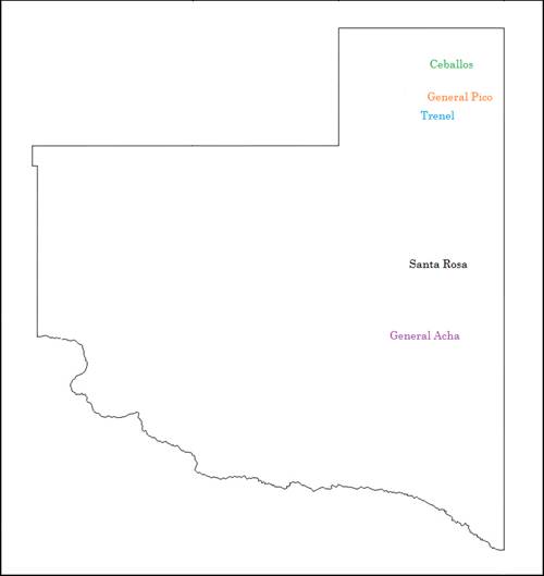Mapa con las localidades donde ocurrieron femicidios 