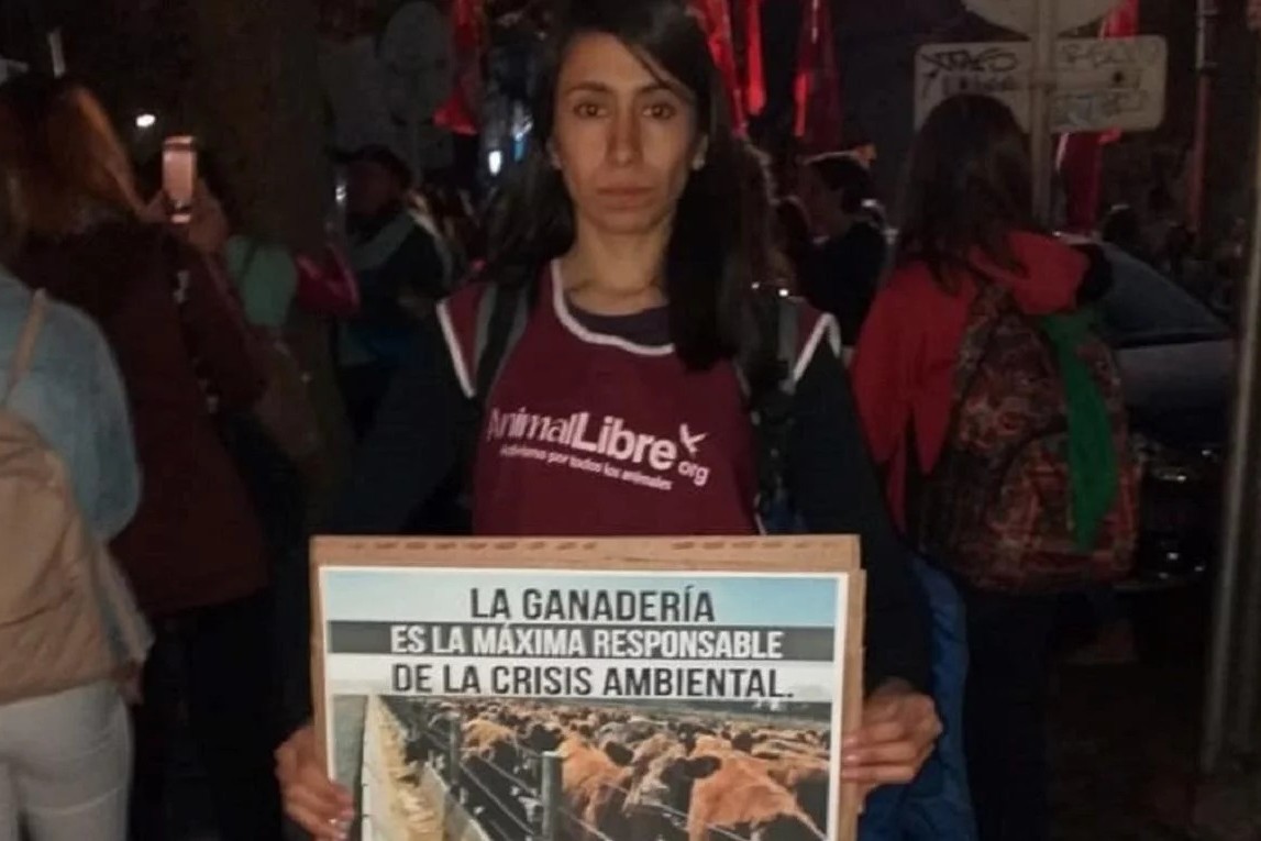Una de las integrantes de la agrupaci&oacute;n "Animal Libre Argentina". (Foto: gentileza Clar&iacute;n).