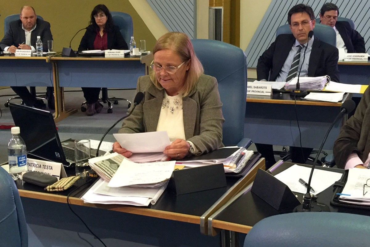 Patricia Testa se mostr&oacute; disconforme con el testimonio del ministro de Seguridad (foto Plan B)