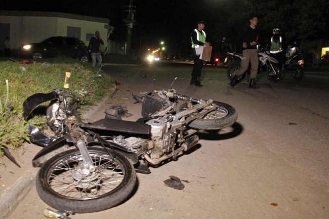 Así había quedado el rodado tras el accidente Así había quedado el rodado tras el accidente