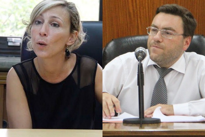 La fiscal María Verónica Campo y el juez Alejandro Gilardenghi La fiscal María Verónica Campo y el juez Alejandro Gilardenghi