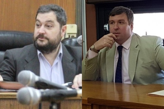 El juez Ambroggetti y el fiscal Rebecchi El juez Ambroggetti y el fiscal Rebecchi