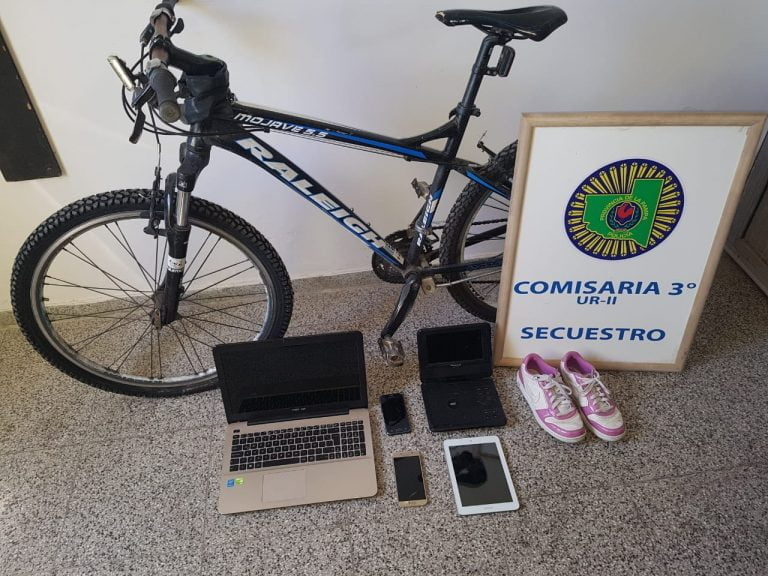 Robaron valiosa computadora y fue recuperada rápidamente por personal de la Comisaría Tercera