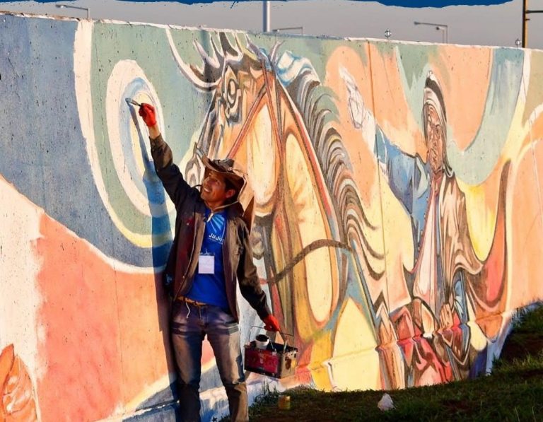 Tres artistas de La Pampa pintarán el mural más grande del mundo y buscan el Récord Guinness
