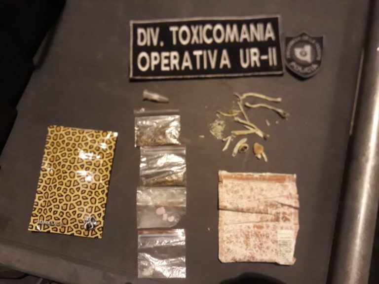 Operativo antidrogas en General Pico y Santa Rosa: Hallaron hongos, ayahuasca, éxtasis, cristal MDMA, cocaína y marihuana
