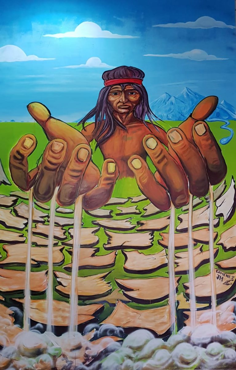 Día del Respeto a la Diversidad Cultural: Inauguraron un mural en el Comedor Universitario