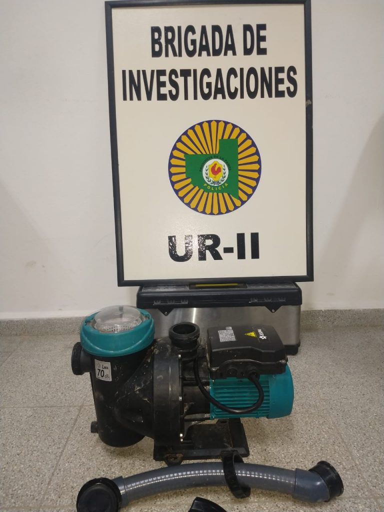 Recuperaron una bomba de agua sustraída en una quinta cerca del barrio Federal: Una persona quedó a disposición de la Justicia