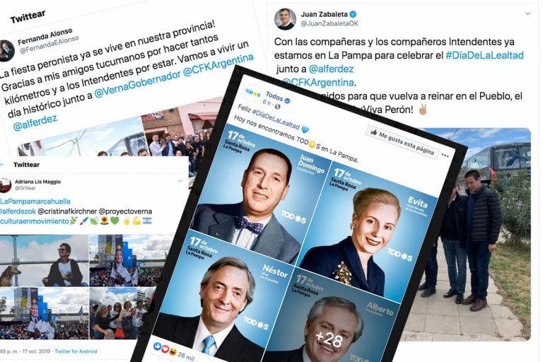 Los posteos en redes sociales de políticos y la gente por el acto de #DíadelaLealtad