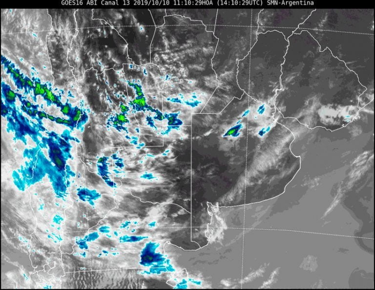 Alerta por tormentas fuertes y posible caída de granizo para el noreste de La Pampa