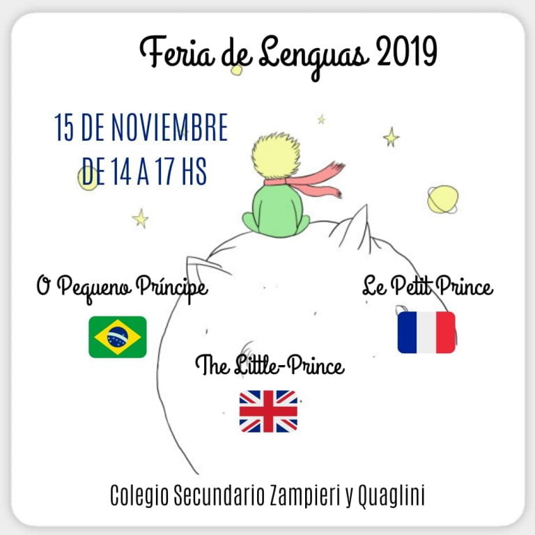 La Feria de Lenguas en el Colegio Secundario Zampieri y Quaglini fue reprogramada para el próximo viernes 15 de noviembre