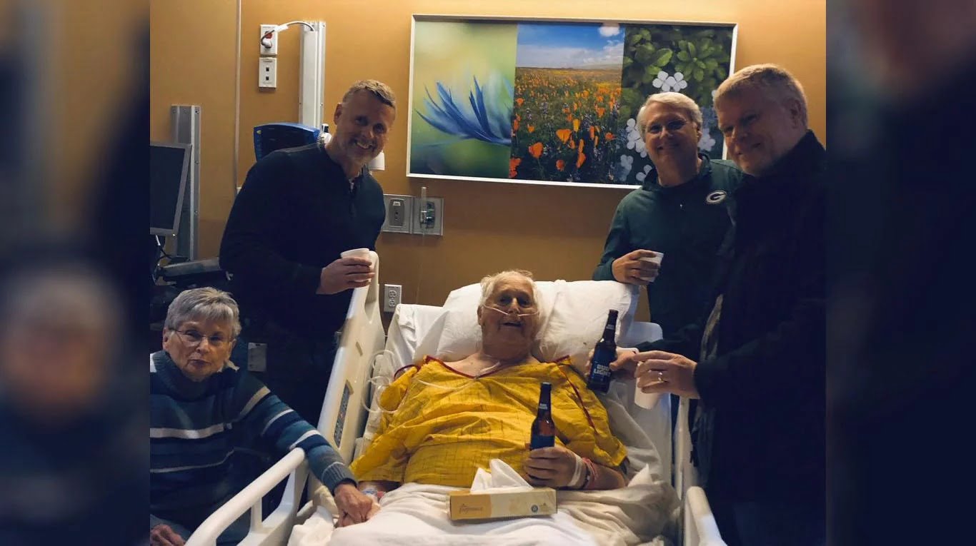 Le dijeron que iba a morir y pidió tomarse una cerveza con sus hijos en el hospital