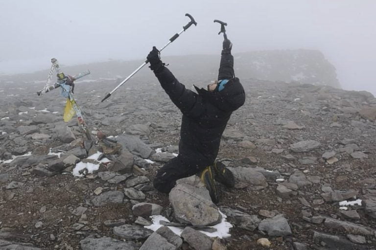 Un piquense en la cima del Aconcagua