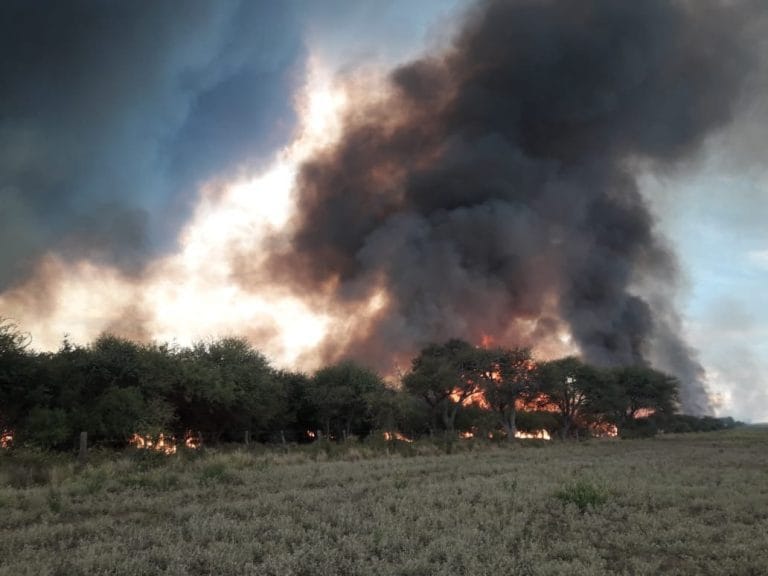 El incendio en Victorica se encuentra contenido pero quedó una cuadrilla en guardia de cenizas por eventualidades