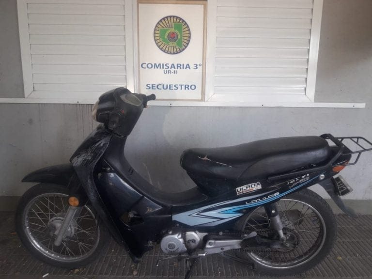 Otro menor, esta vez de 14 años, involucrado en un robo de moto