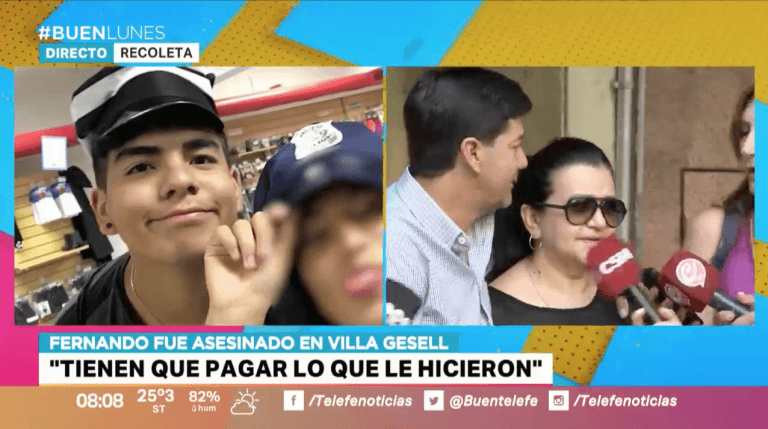 Madre del chico asesinado en Villa Gesell: “Se me fue la vida, estoy muerta”