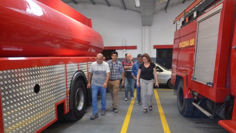 El cuartel de Bomberos recibió la visita de Fernanda Alonso