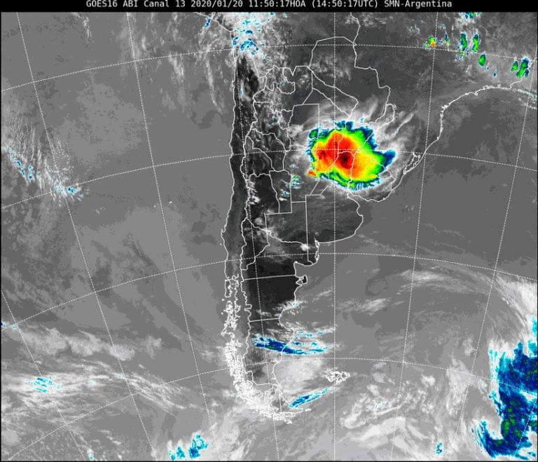 Alerta meteorológico por «tormentas fuertes» y «ocasional caída de granizo» para La Pampa