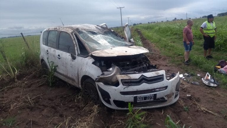 Vuelco en Ruta 188 cerca de Maisonnave: No hubo heridos