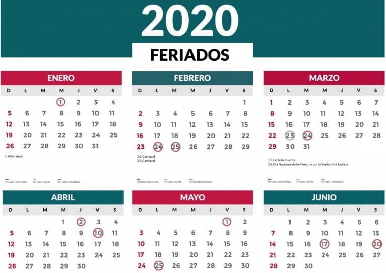 Faltan 28 días para el próximo Feriado: mirá el calendario 2020