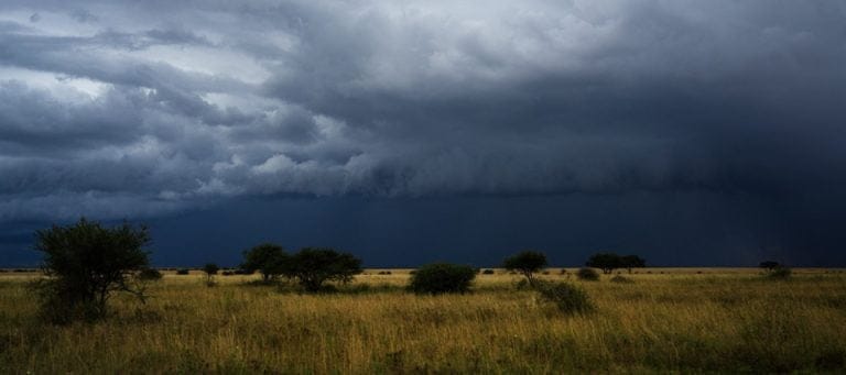 Alerta por lluvias intensas y vientos fuertes para el sudeste de La Pampa