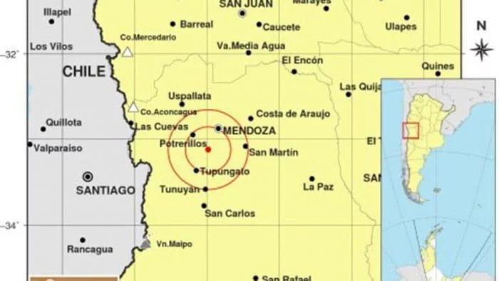 Se registró un nuevo sismo con epicentro en Mendoza