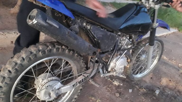 La policía recuperó en menos de 24 horas una moto que había sido robada