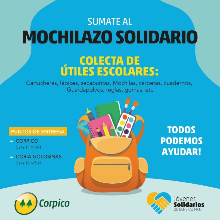 Jóvenes Solidarios realizan campaña para recolectar útiles escolares