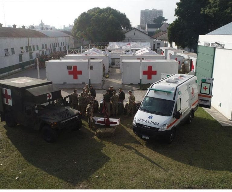 El Ejército comenzó a montar un Hospital “reubicable” en Campo de Mayo para trabajar frente al Coronavirus