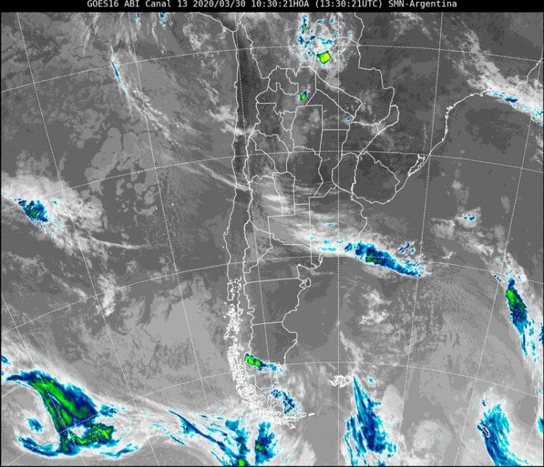 Rige un alerta meteorológico para el sudeste de La Pampa por lluvias y tormentas fuertes
