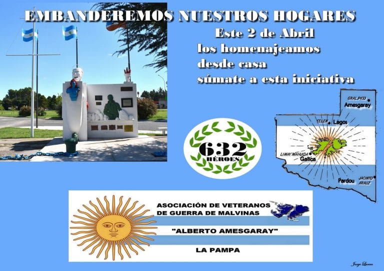 Este 2 de Abril acompañamos a nuestros héroes embanderando nuestras casas