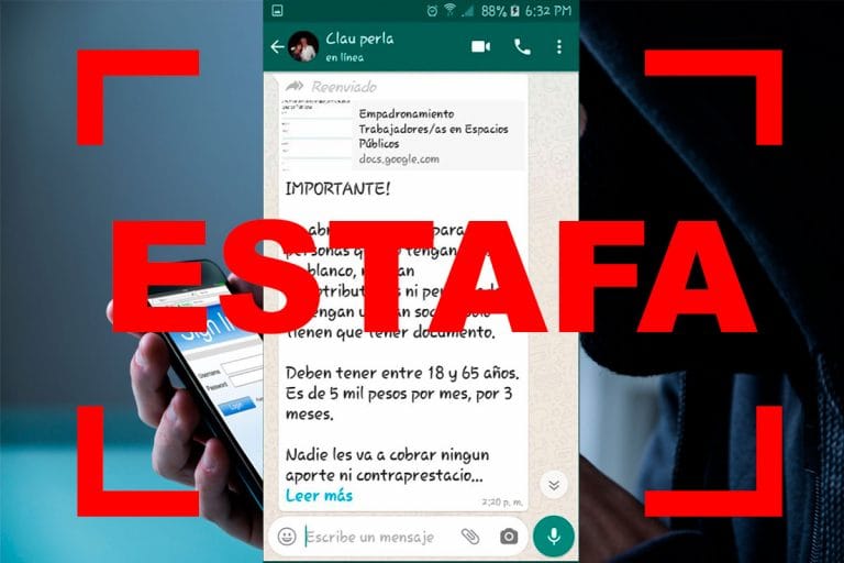 Coronavirus y ciberestafas: alertan por cadenas de WhatsApp donde se pide a los usuarios que se “inscriban” en un padrón para recibir subsidios