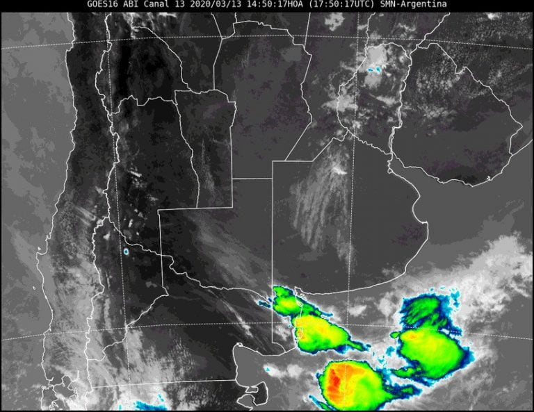 Aviso a corto plazo por tormentas fuertes, ráfagas y granizo para el sureste La Pampa
