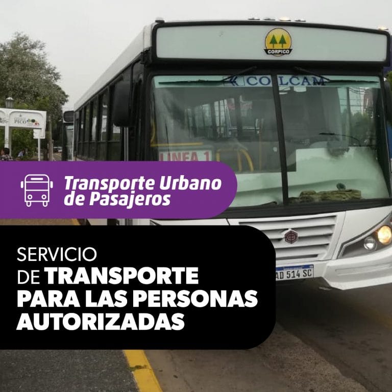 Confirmaron que habrá servicio de transporte en General Pico sólo para las personas autorizadas