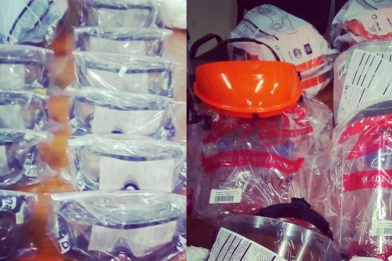 La cooperadora del Hospital Centeno entregó máscaras de protección, anteojos de seguridad y barbijos