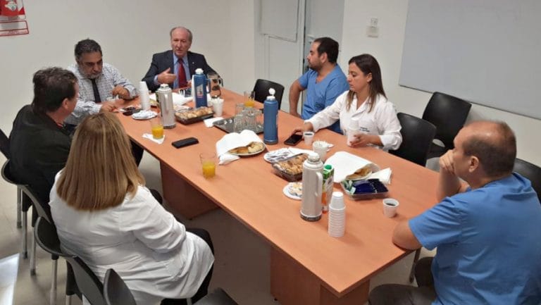 El ministro Kohan estuvo en Pico, recorrió las obras del hospital y sólo habló con la prensa oficial de gobierno