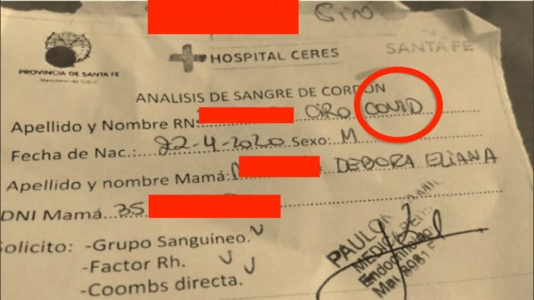 En una localidad de Santa Fe, a un bebe le pusieron como nombre «Covid»