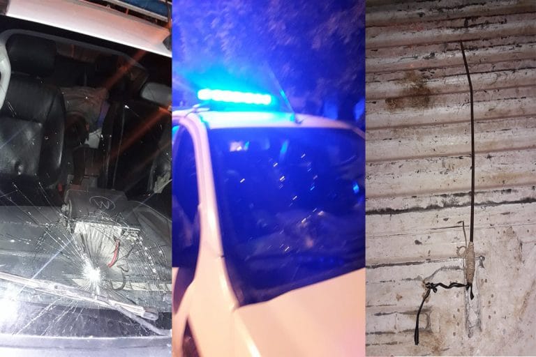 Eduardo Castex: dos detenidos por disturbios en la vía pública, causar daños en un móvil y lesionar a un policía