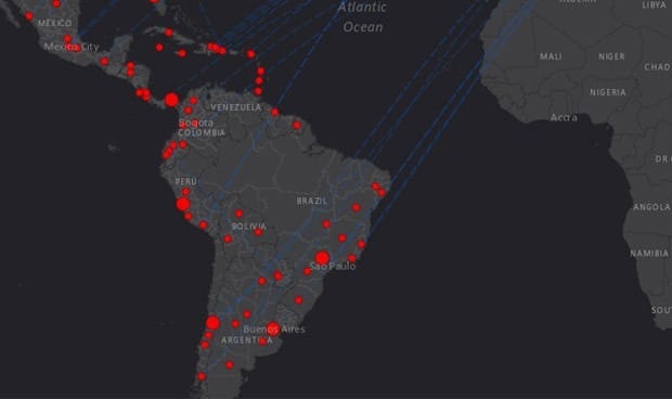 América superó a Europa en cantidad de contagios de coronavirus