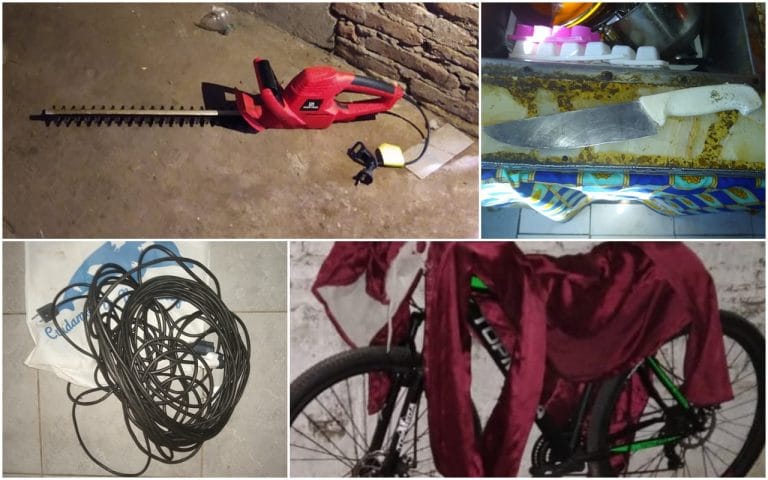Allanan dos viviendas y logran recuperar una bicicleta y un cortacerco robados en la madrugada del sábado
