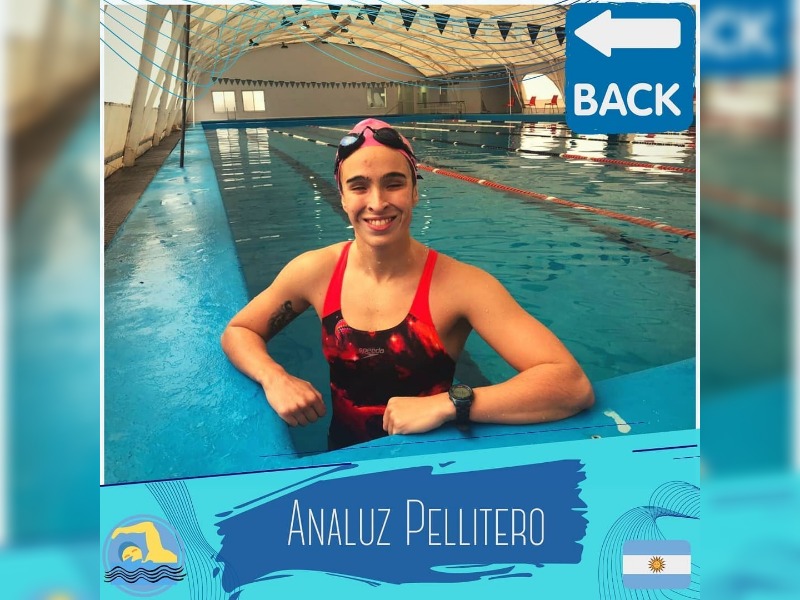 Anita Pellitero regresó hoy a entrenar a la pileta de Pico FBC: “Y un día volvimos a la pile, al club de toda la vida, estoy feliz”