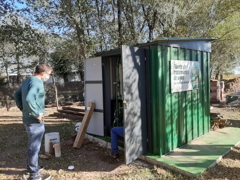 Realizaron servicio y mantenimiento en la Planta de ósmosis inversa en Trebolares