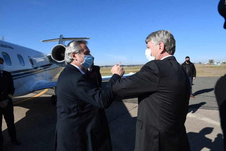 El presidente Alberto Fernández ya arribó a La Pampa